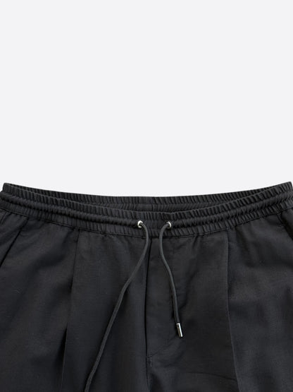 Dior Black Pleated Wool Jogger Pants