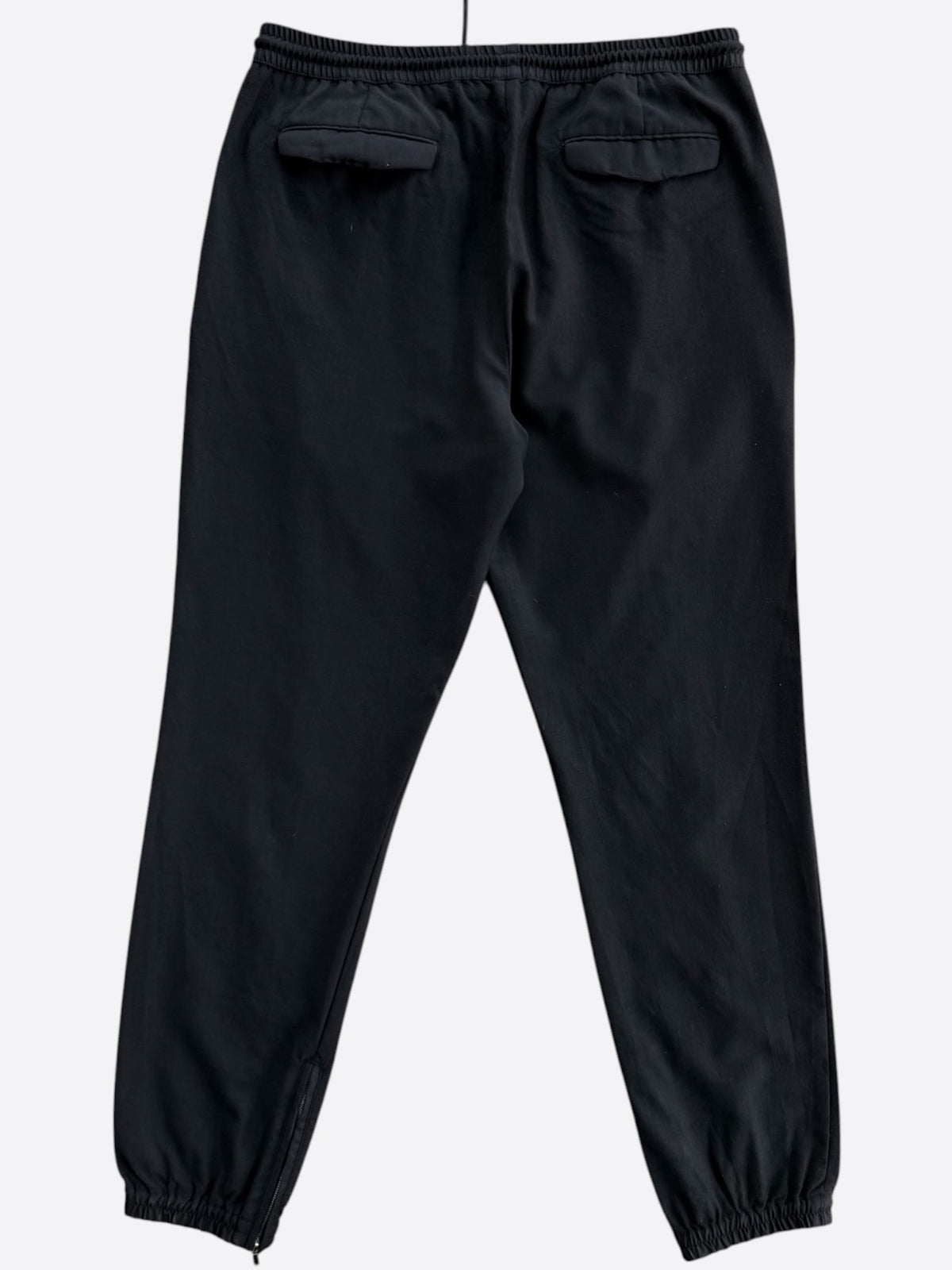 Dior Black Pleated Wool Jogger Pants