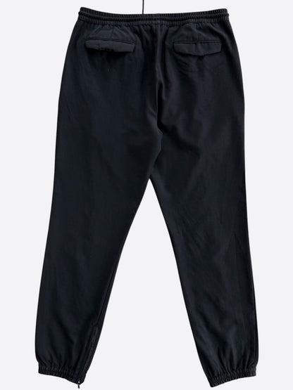 Dior Black Pleated Wool Jogger Pants