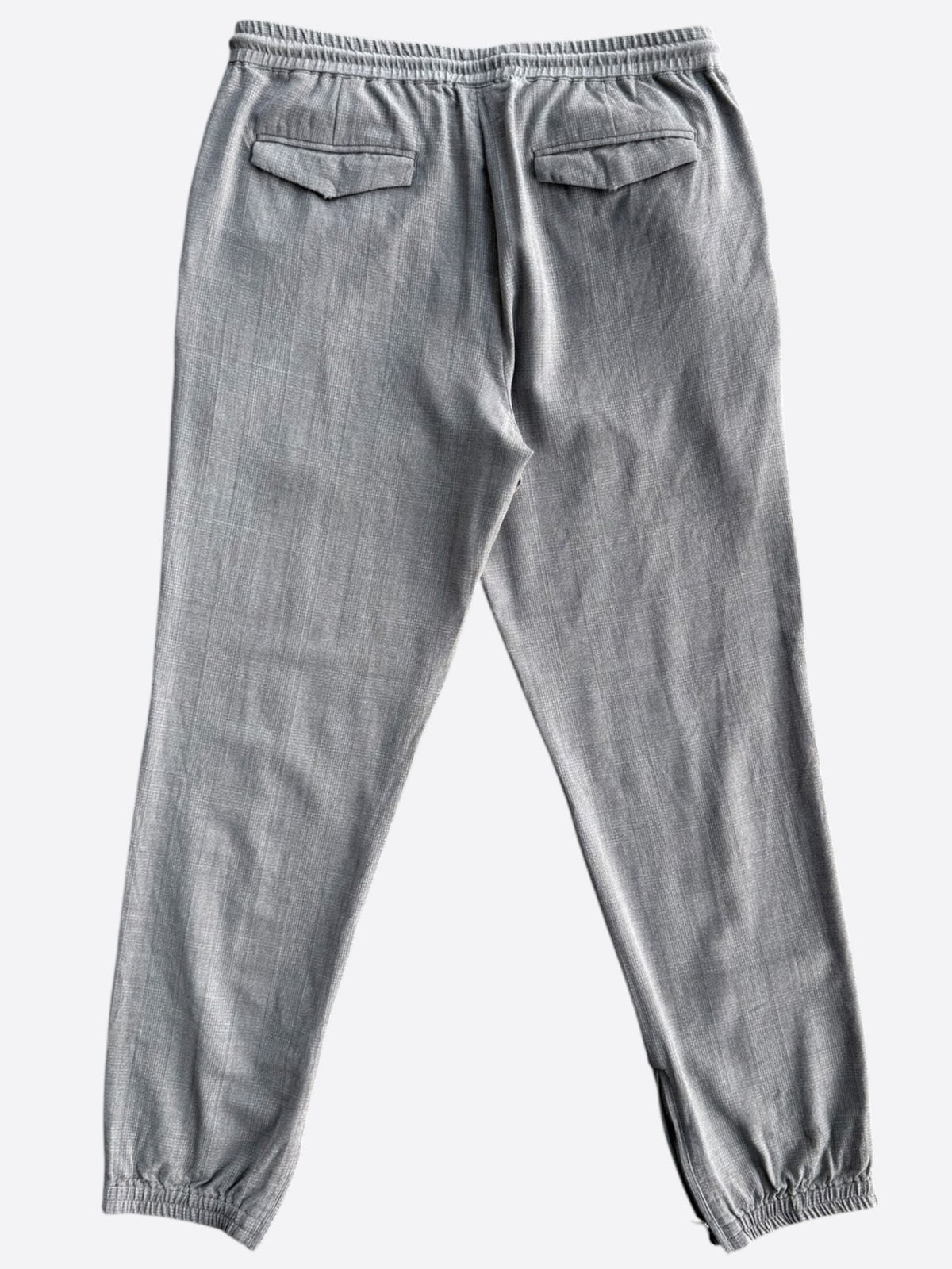 Dior Grey Pleated Wool Jogger Pants