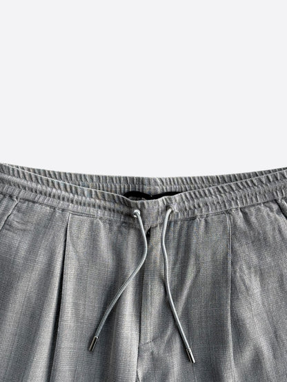 Dior Grey Pleated Wool Jogger Pants