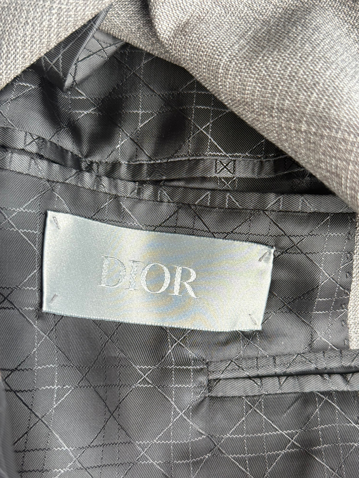 Dior Grey & Black CD Logo Blazer Jacket