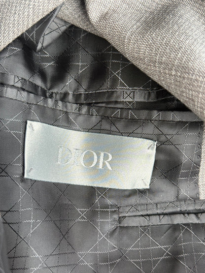 Dior Grey & Black CD Logo Blazer Jacket