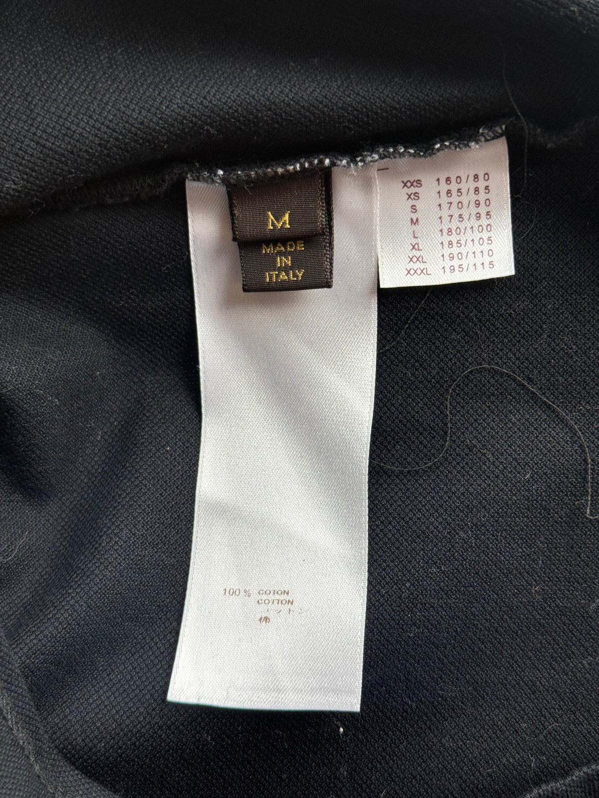 Louis Vuitton Black Damier Longsleeve Polo T-Shirt