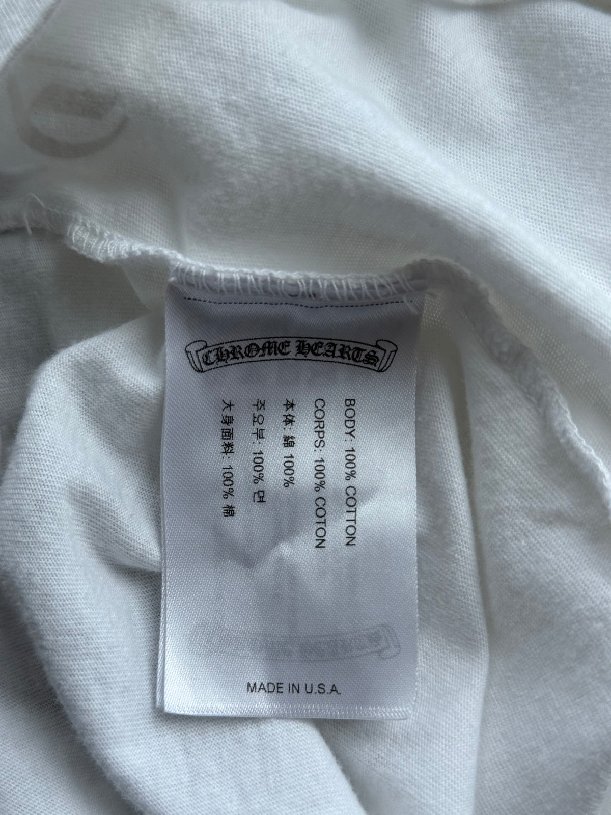 Chrome Hearts White Sunset Gradient T-Bar Logo Longsleeve T-Shirt