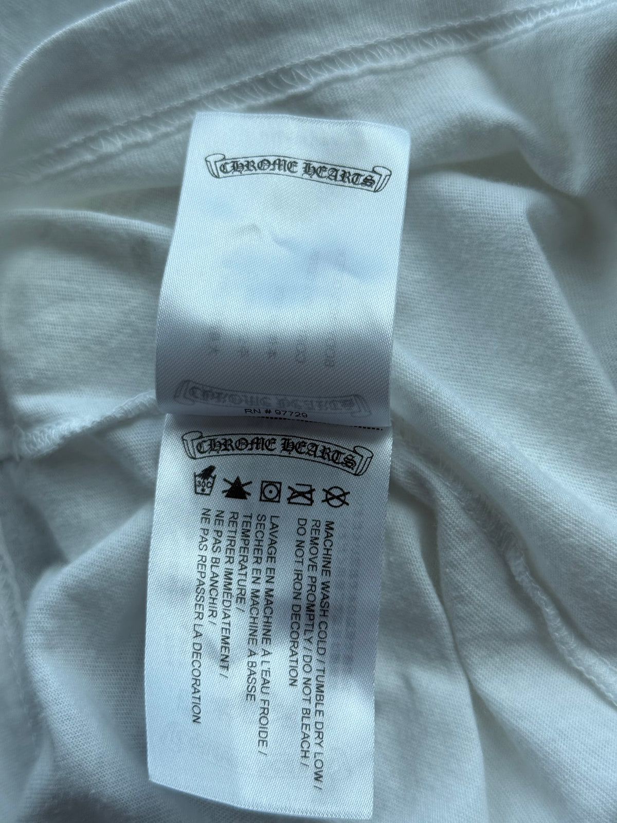 Chrome Hearts White Sunset Gradient T-Bar Logo Longsleeve T-Shirt