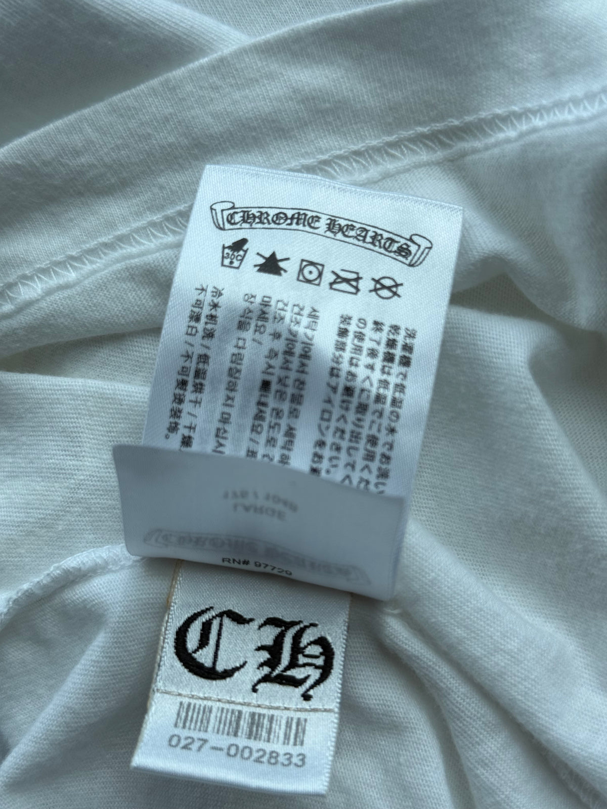 Chrome Hearts White Sunset Gradient T-Bar Logo Longsleeve T-Shirt