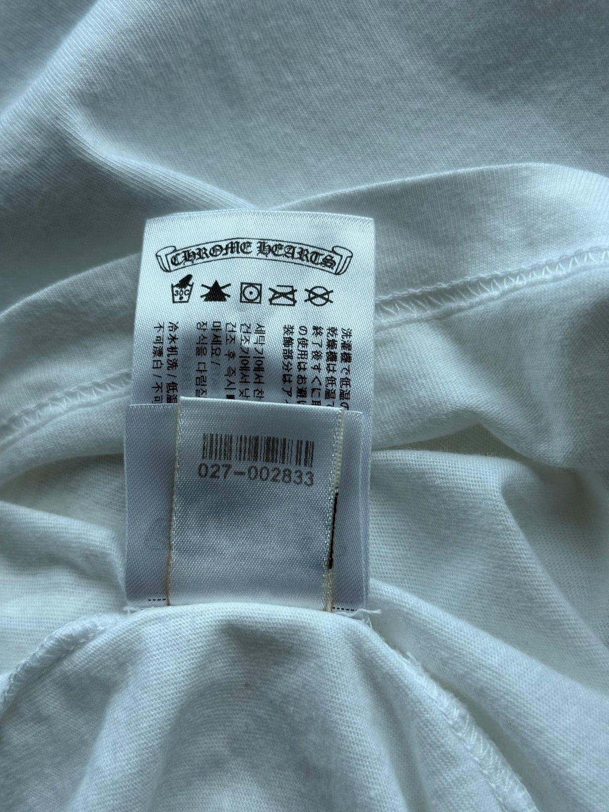 Chrome Hearts White Sunset Gradient T-Bar Logo Longsleeve T-Shirt