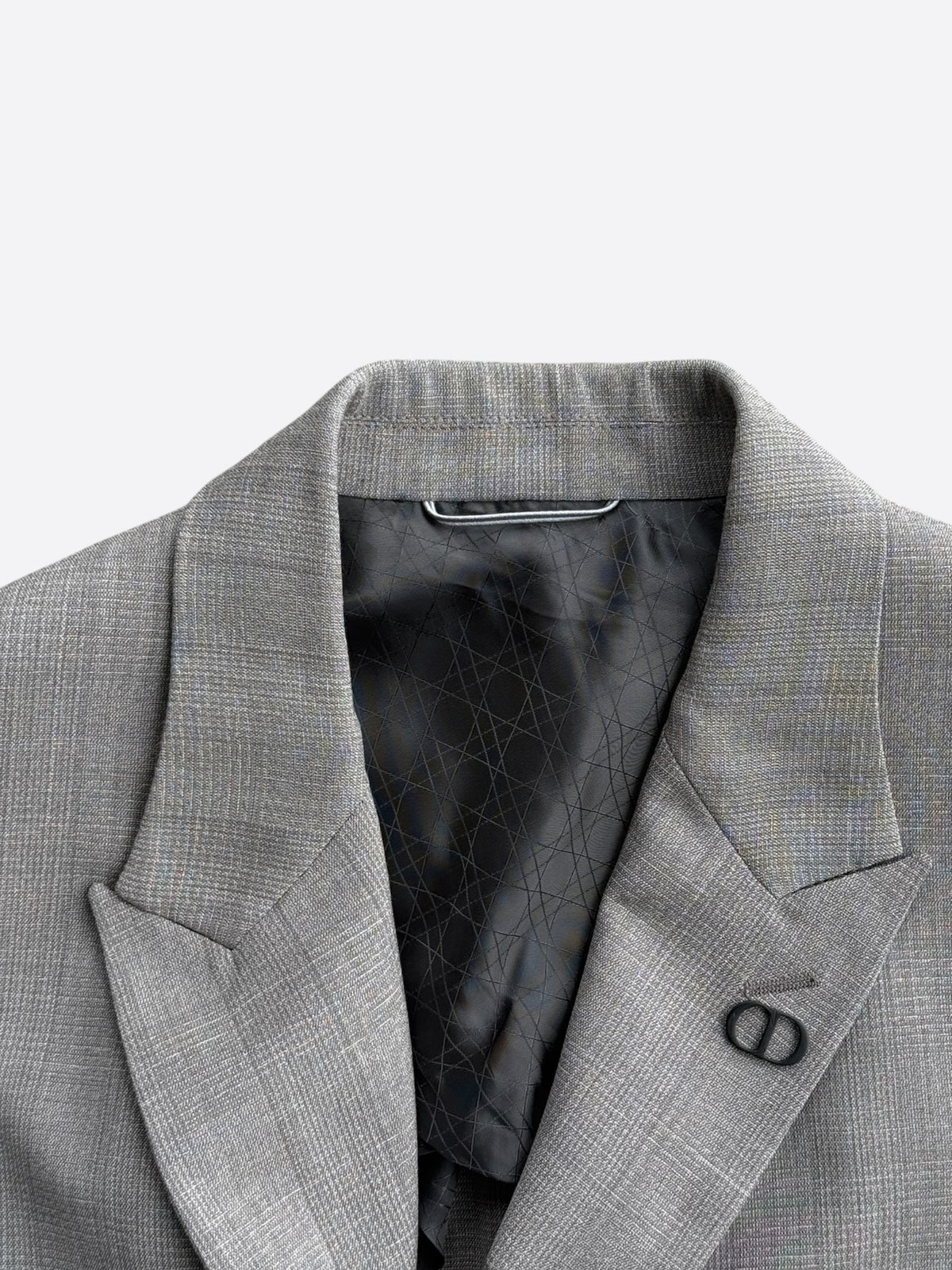 Dior Grey & Black CD Logo Blazer Jacket
