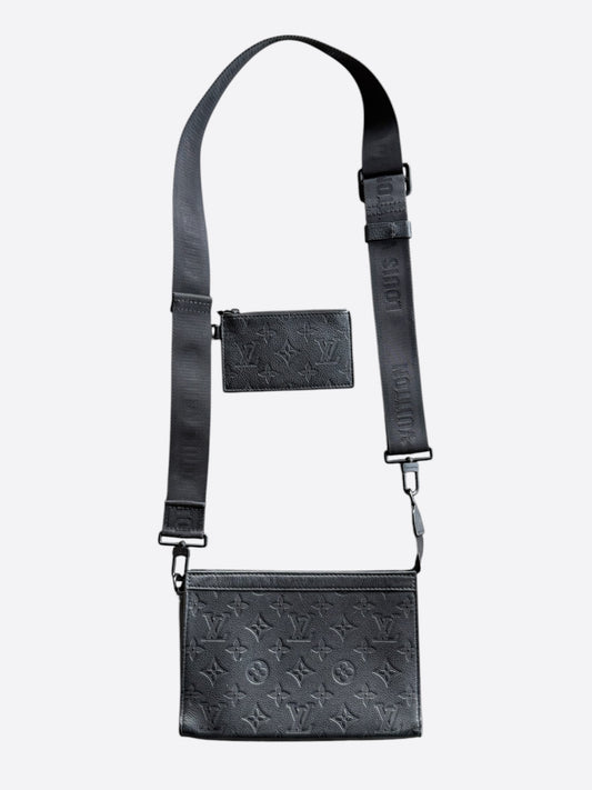 Louis Vuitton Black Shadow Monogram Gaston Wallet
