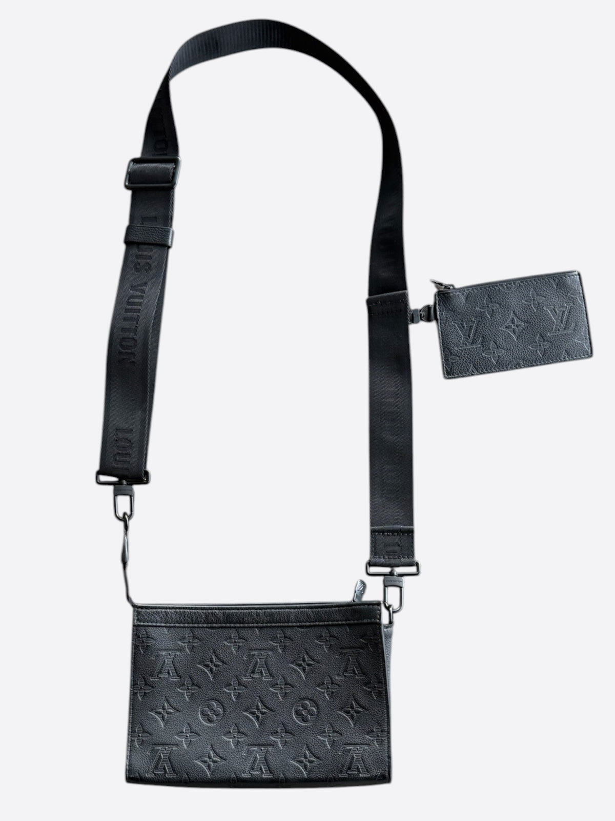 Louis Vuitton Black Shadow Monogram Gaston Wallet