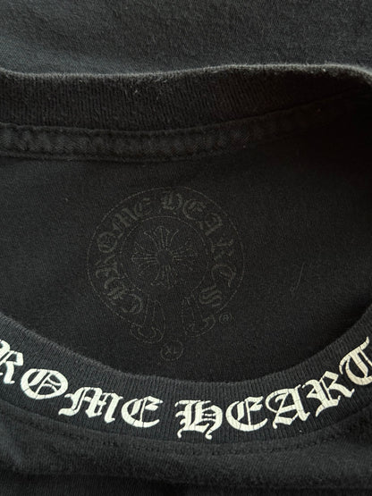 Chrome Hearts Black & White Neck Logo Longsleeve T-Shirt
