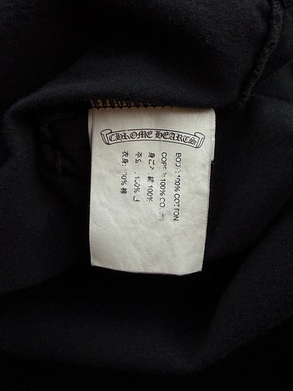 Chrome Hearts Black & White Neck Logo Longsleeve T-Shirt