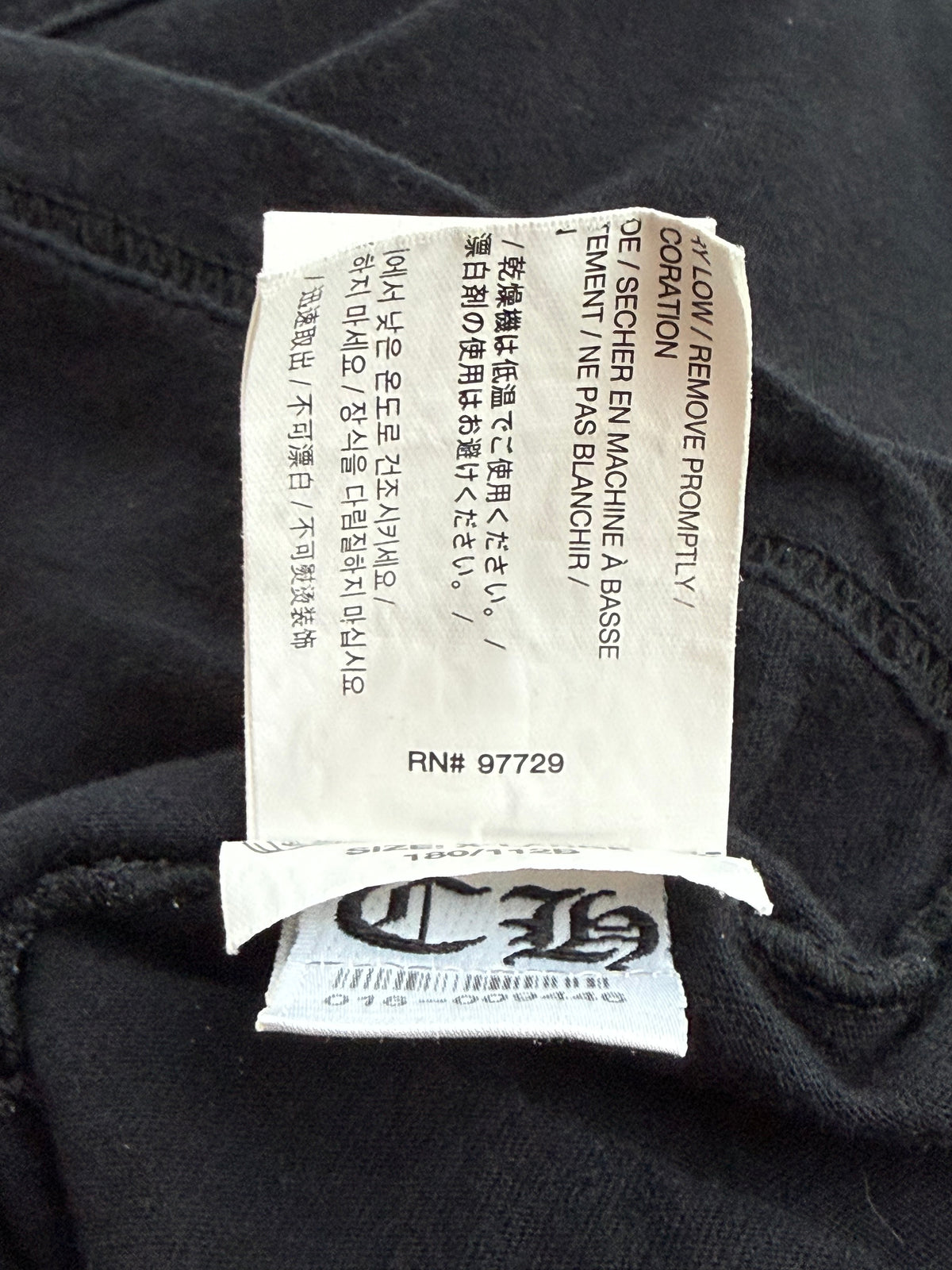 Chrome Hearts Black & White Neck Logo Longsleeve T-Shirt