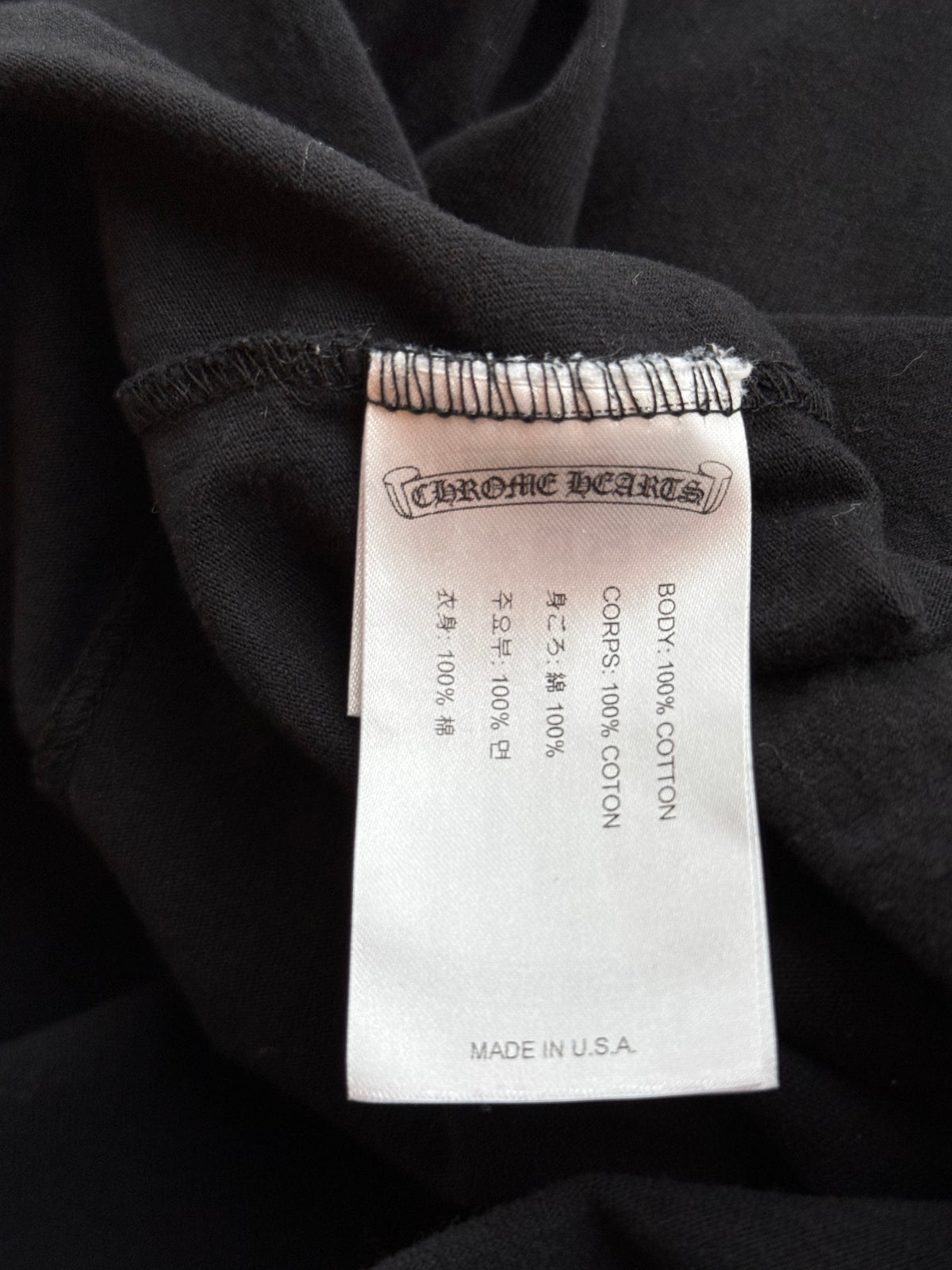 Chrome Hearts Black & White Cross Logo Longsleeve T-Shirt