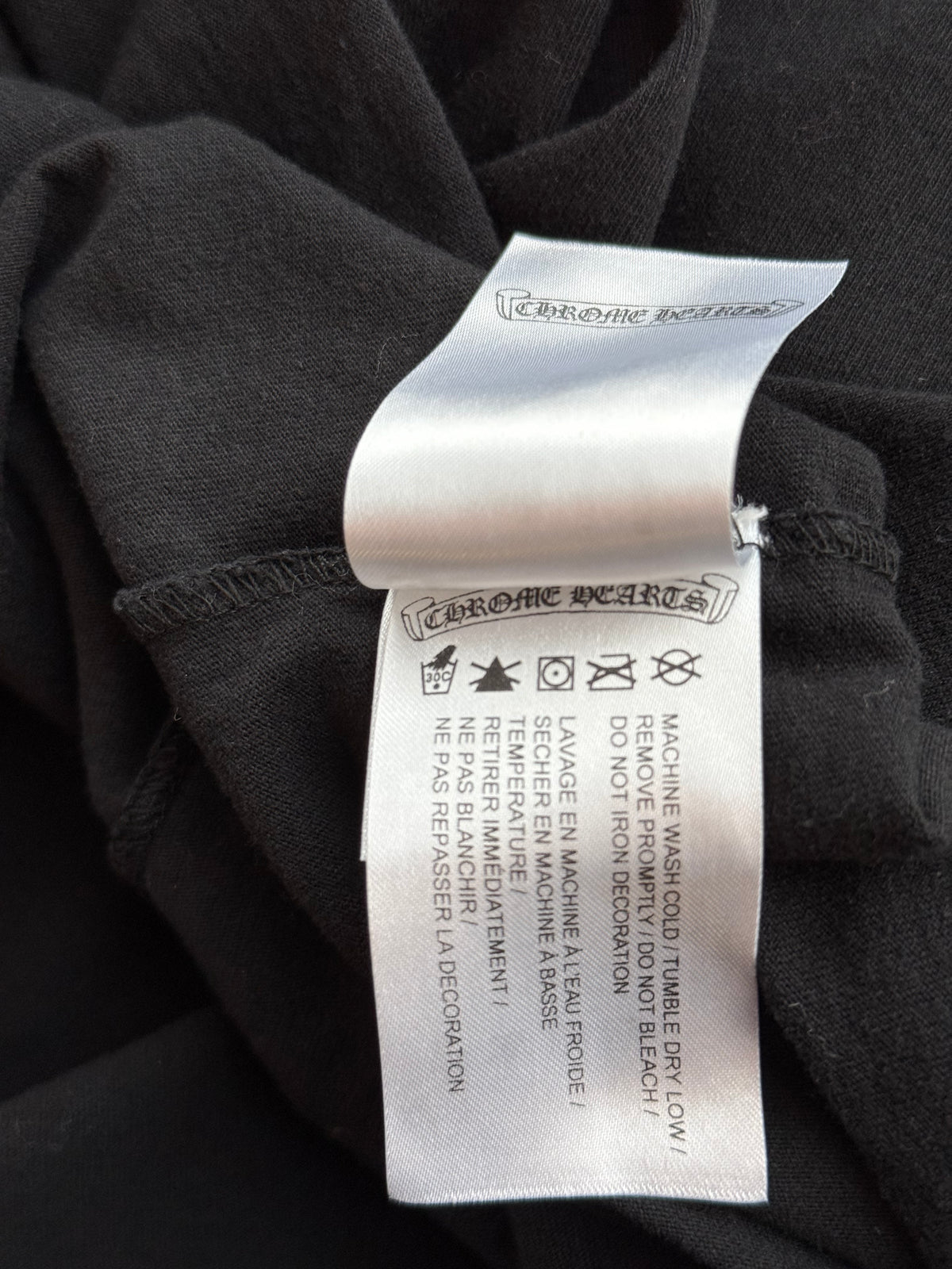 Chrome Hearts Black & White Cross Logo Longsleeve T-Shirt