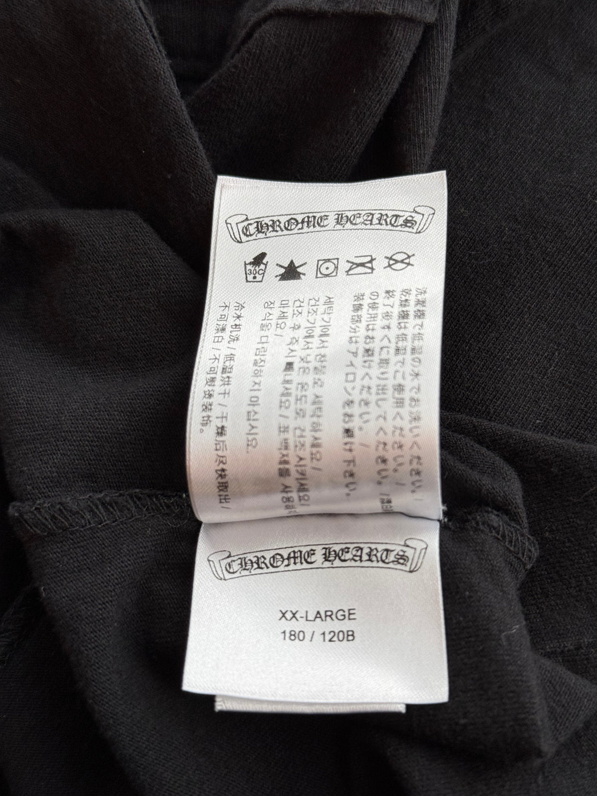 Chrome Hearts Black & White Cross Logo Longsleeve T-Shirt