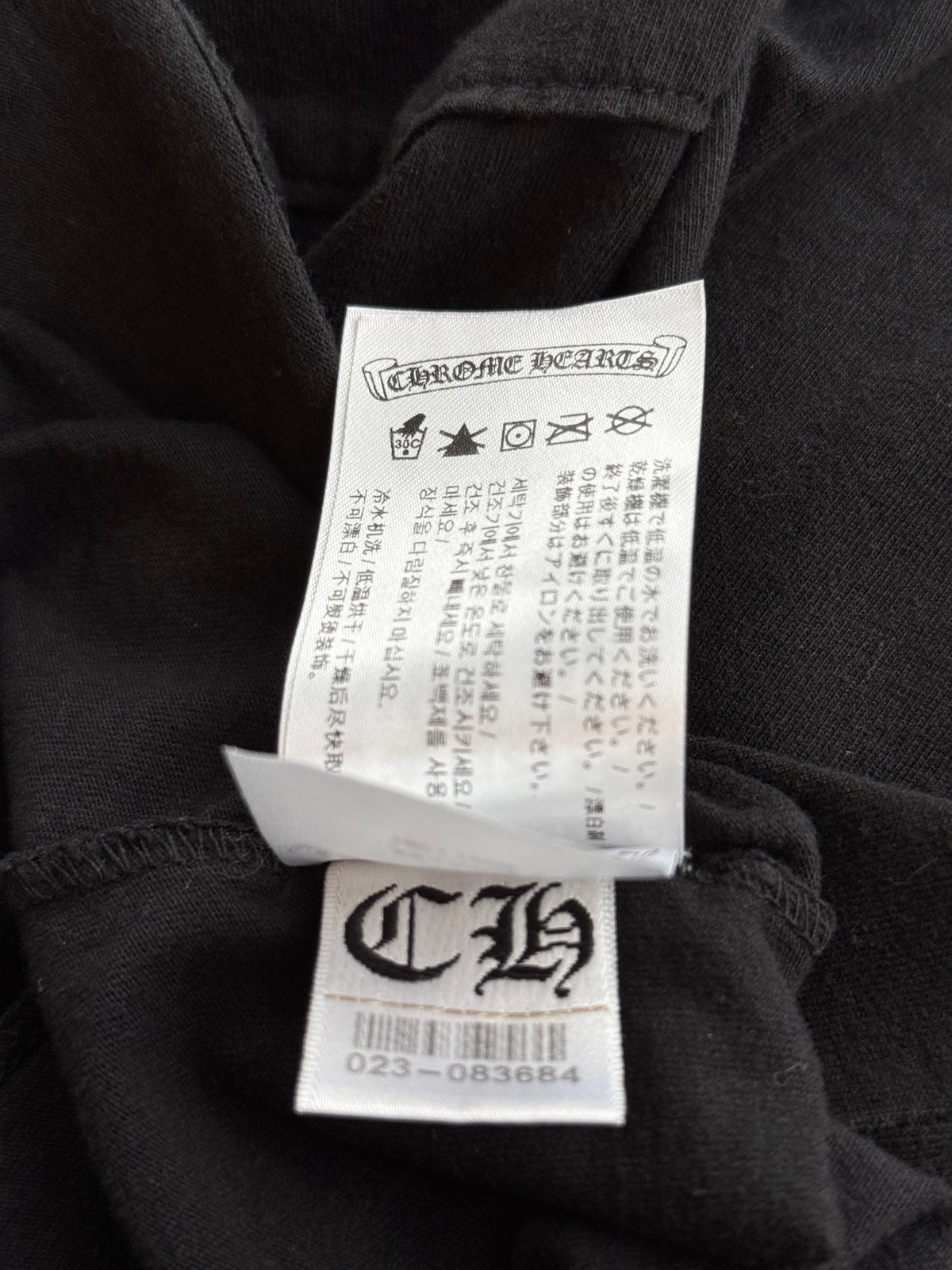 Chrome Hearts Black & White Cross Logo Longsleeve T-Shirt