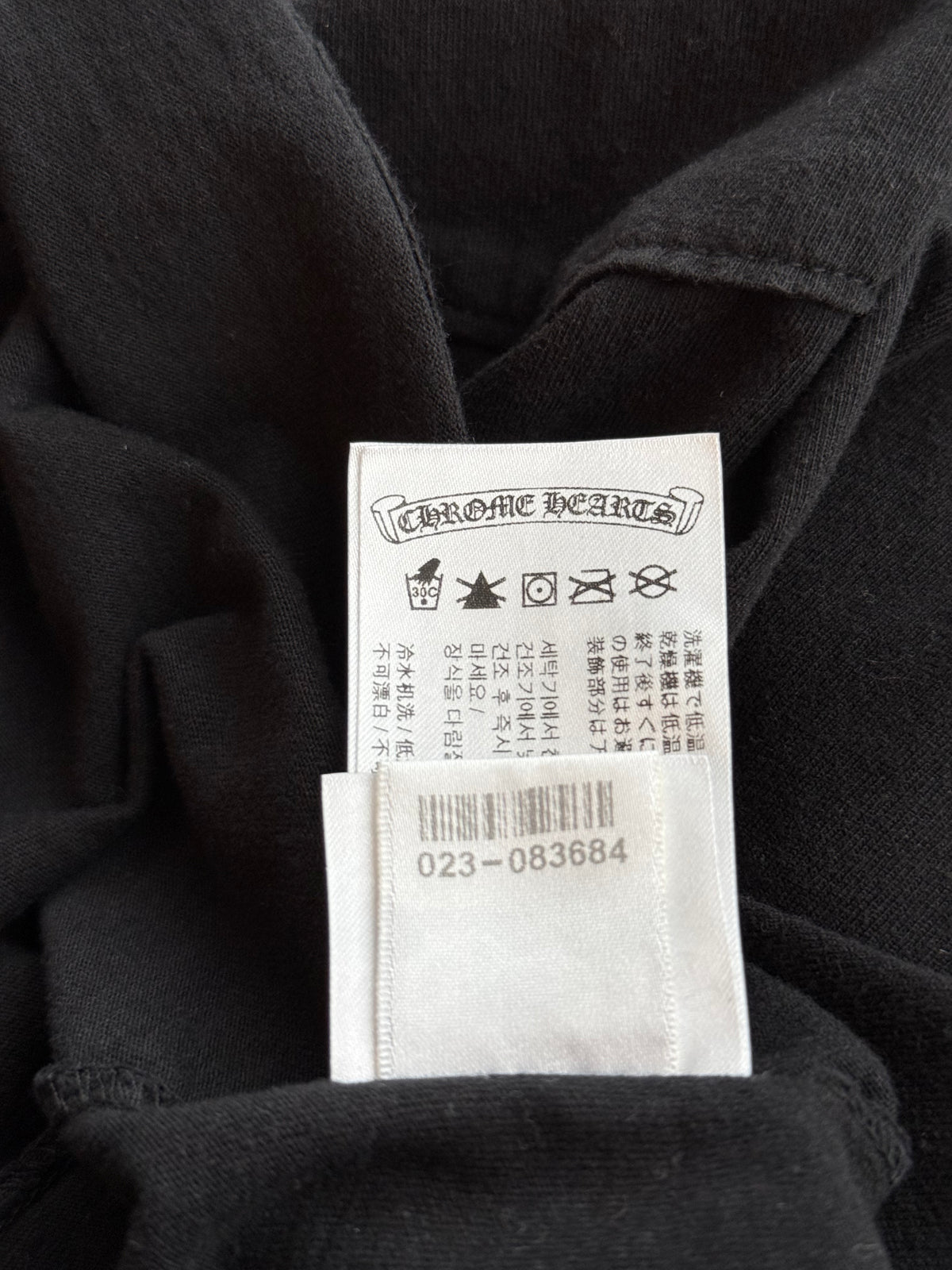 Chrome Hearts Black & White Cross Logo Longsleeve T-Shirt