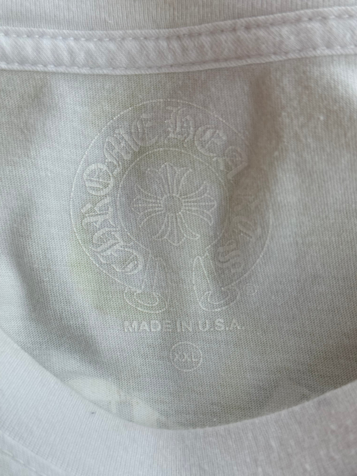 Chrome Hearts White & Yellow Eyechart Graphic T-Shirt