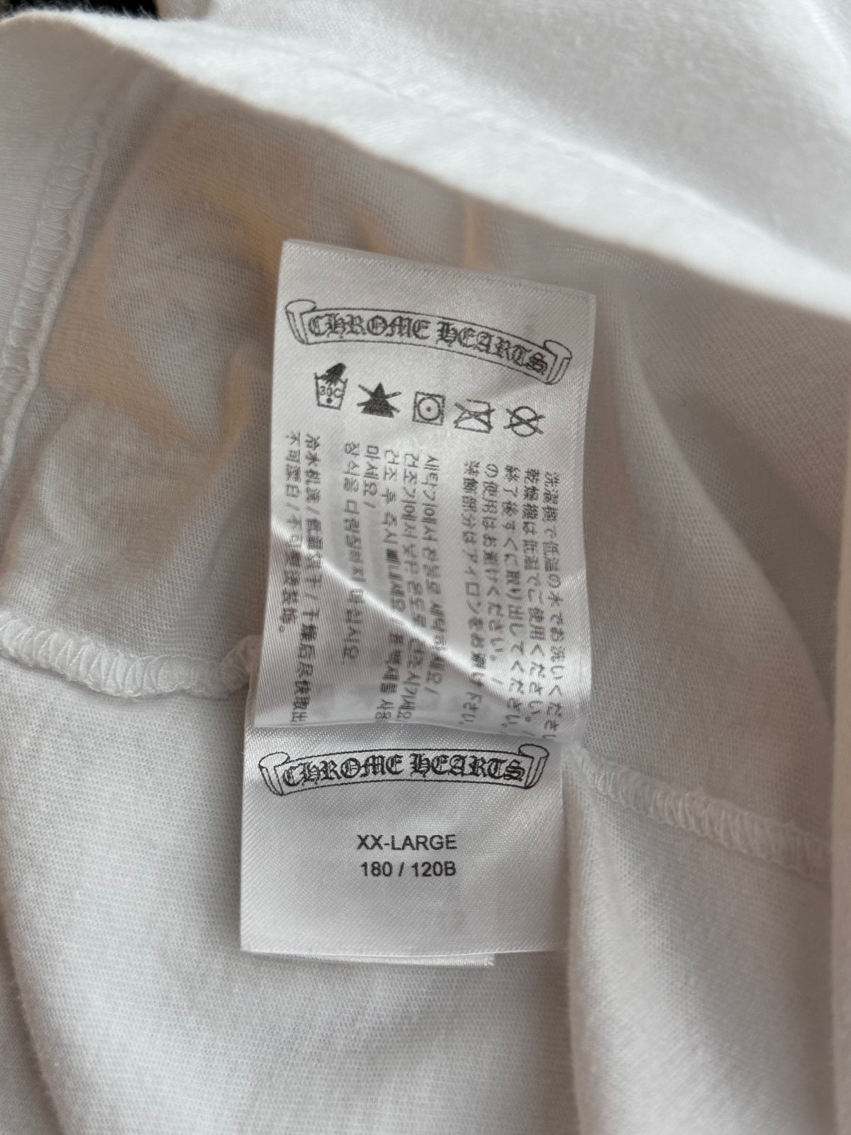 Chrome Hearts White & Yellow Eyechart Graphic T-Shirt