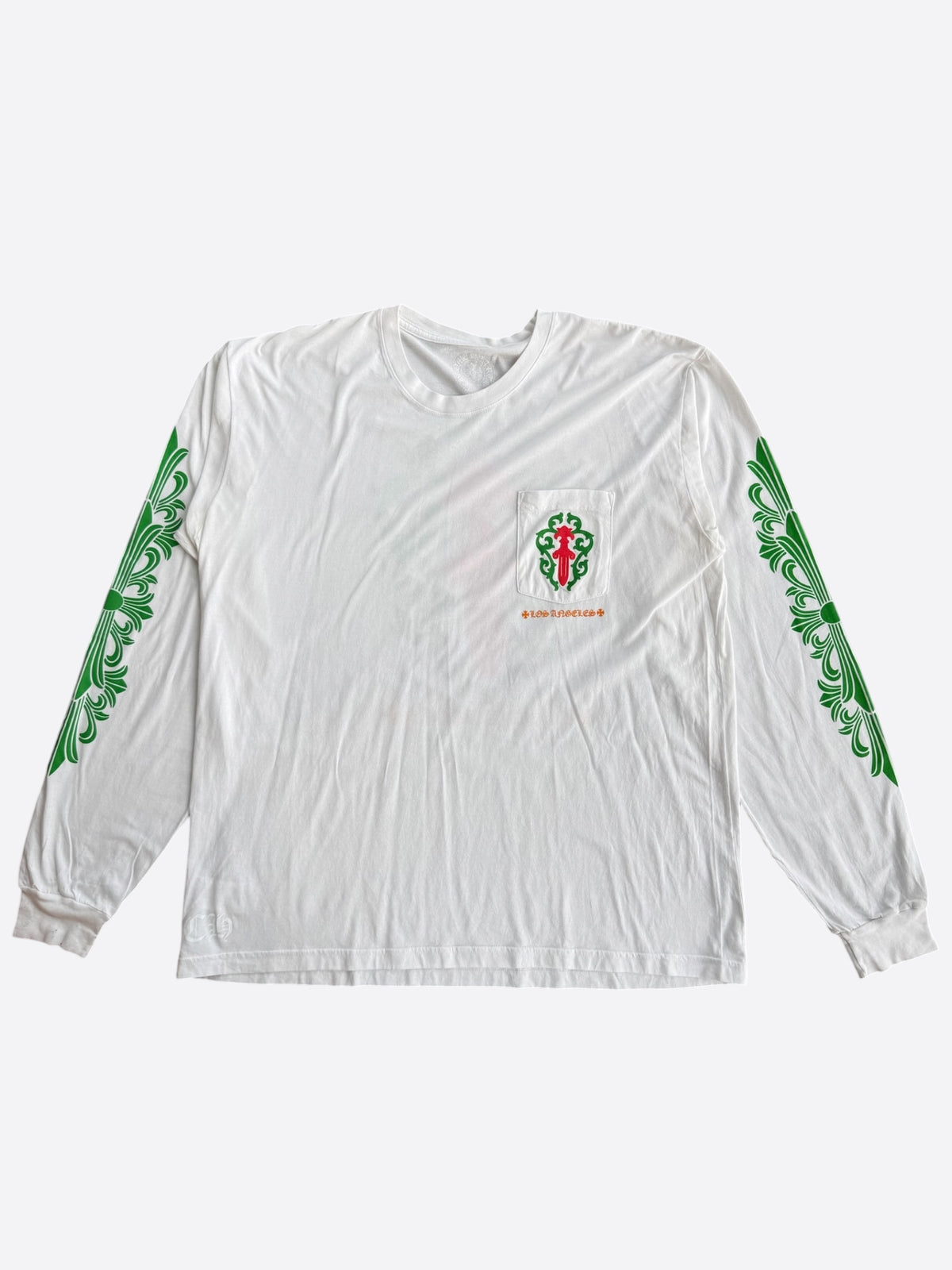 Chrome Hearts White, Green & Red Dagger Longsleeve T-Shirt