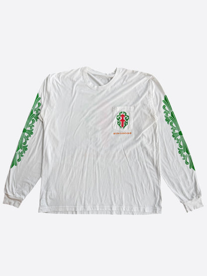 Chrome Hearts White, Green & Red Dagger Longsleeve T-Shirt