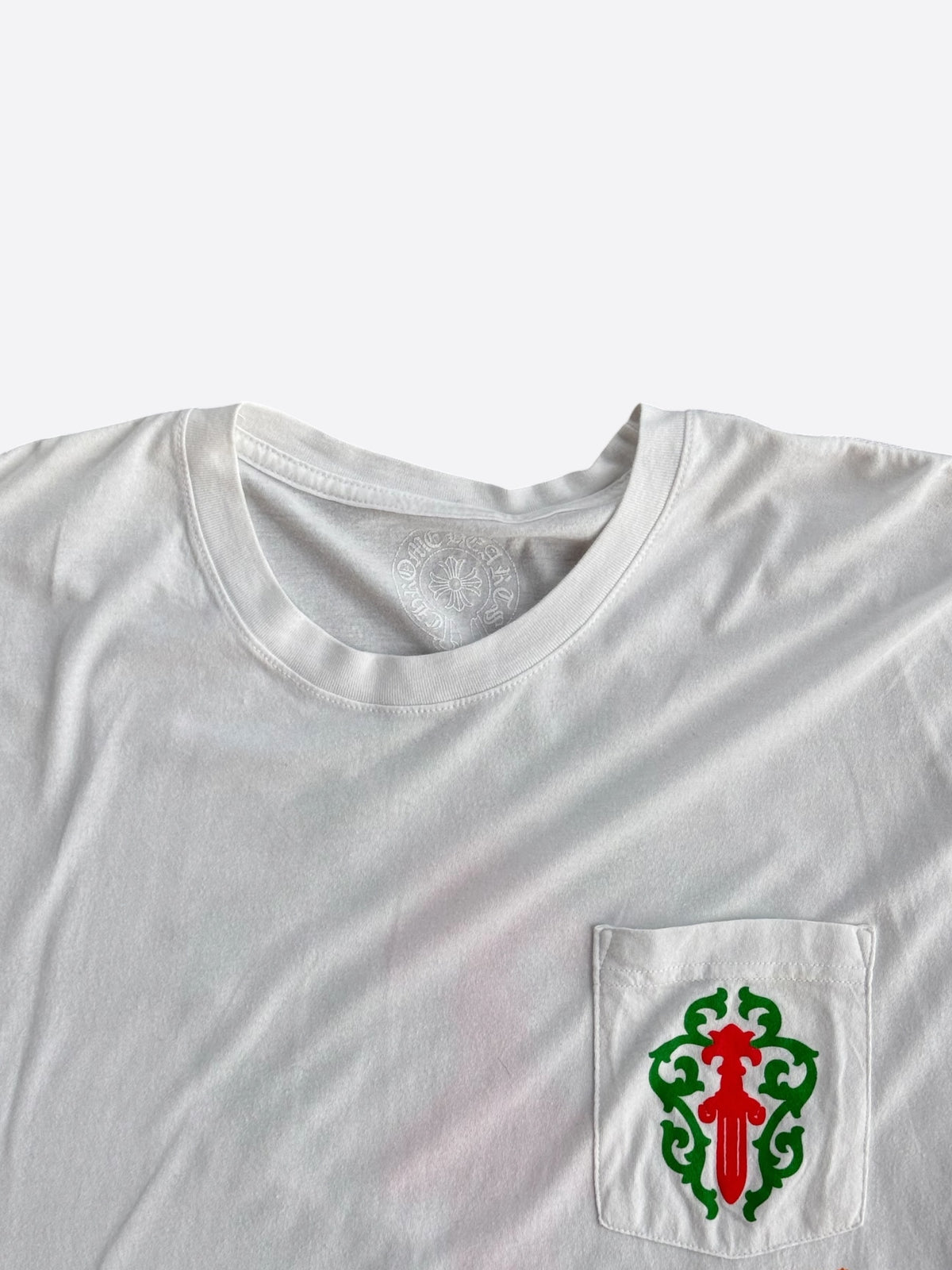 Chrome Hearts White, Green & Red Dagger Longsleeve T-Shirt
