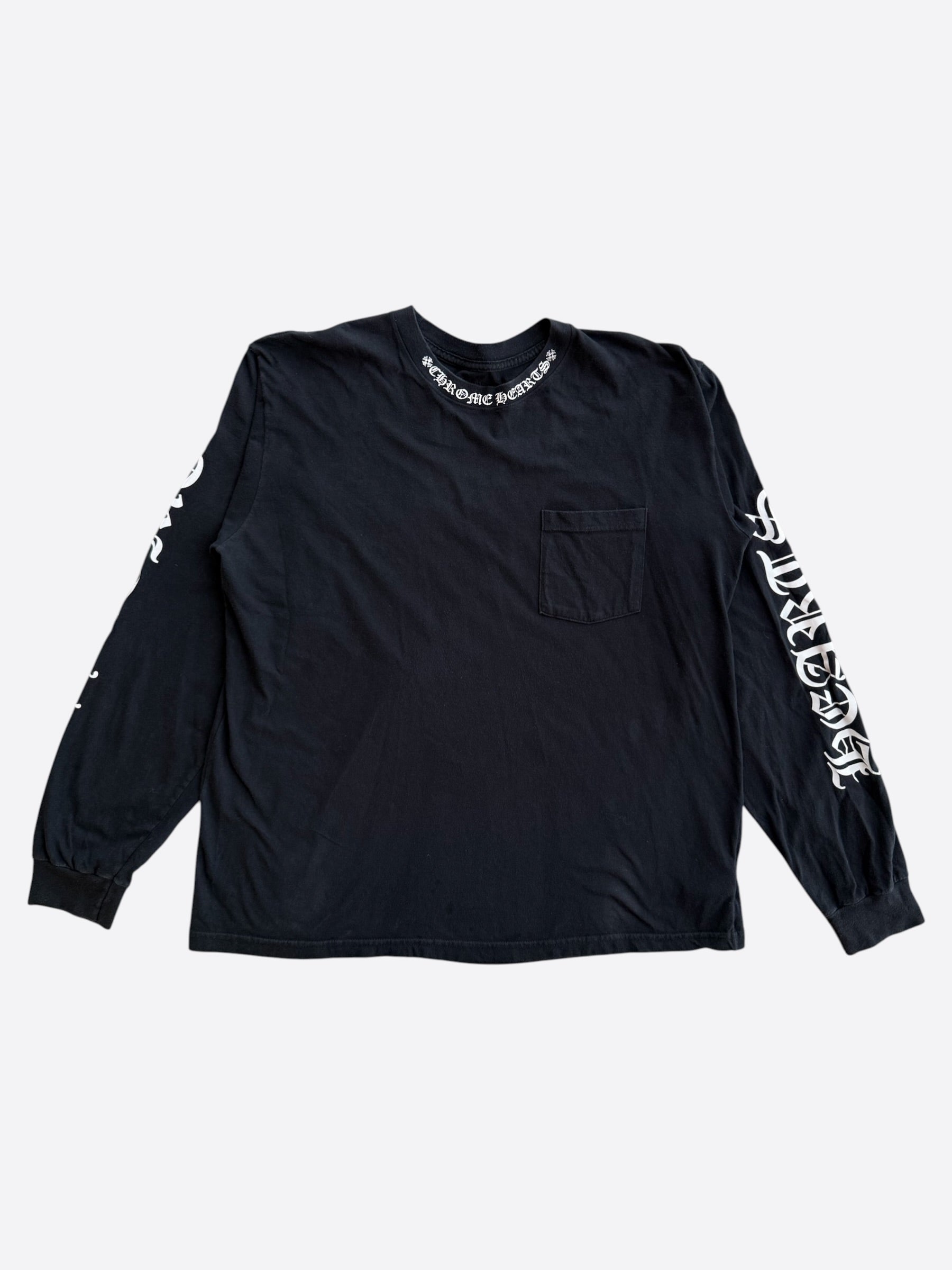 Chrome Hearts Black Matty Boy Chomper Longsleeve T-Shirt – Savonches