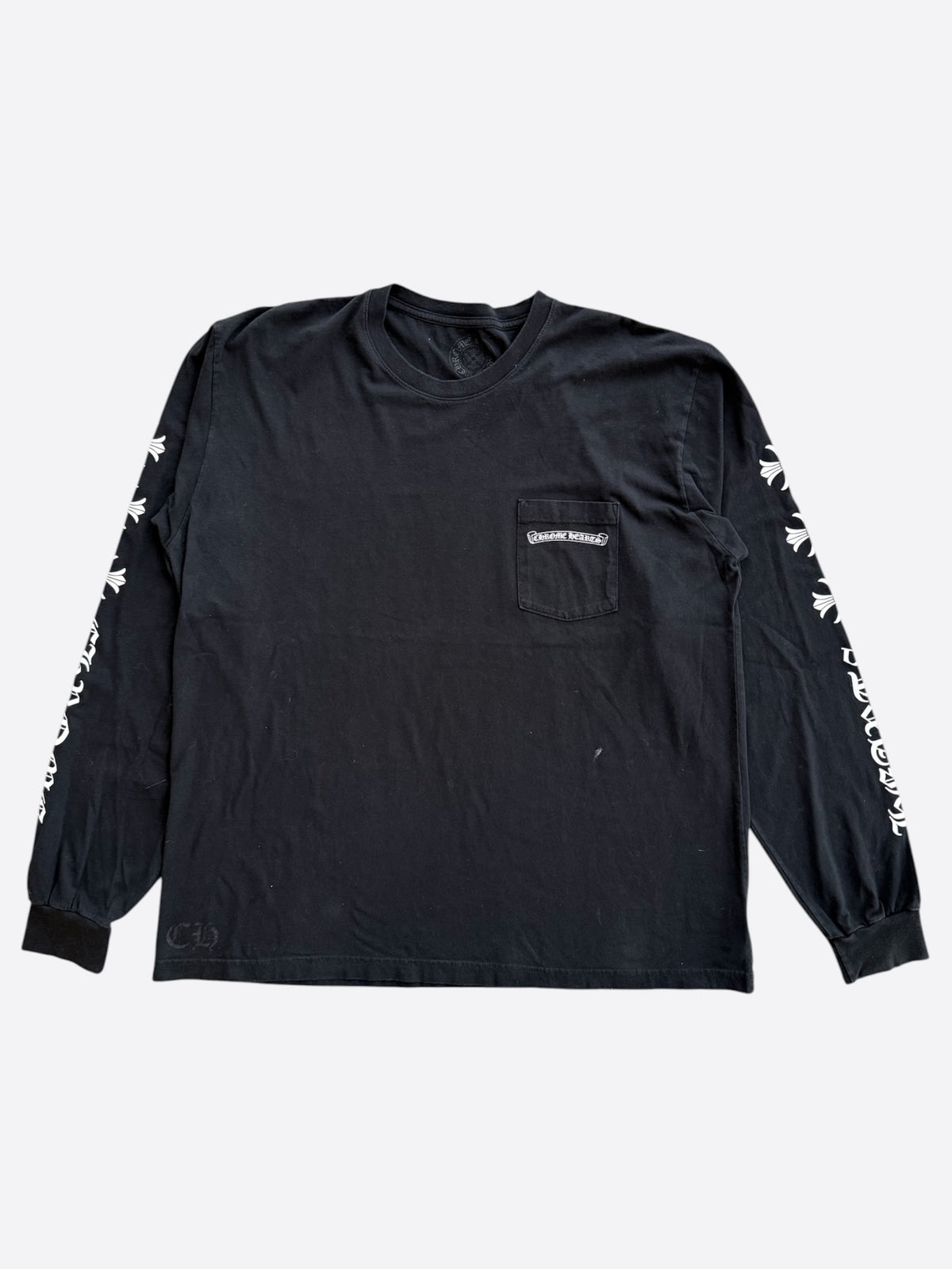 Chrome Hearts Black & White Cross Logo Longsleeve T-Shirt