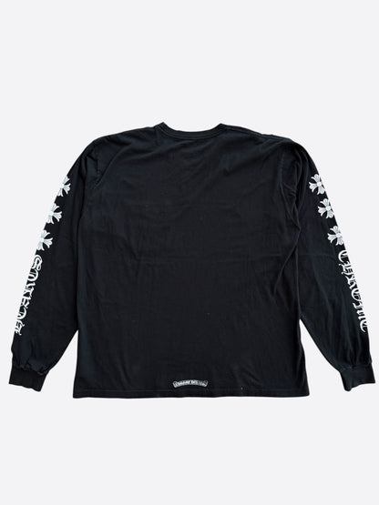Chrome Hearts Black & White Cross Logo Longsleeve T-Shirt