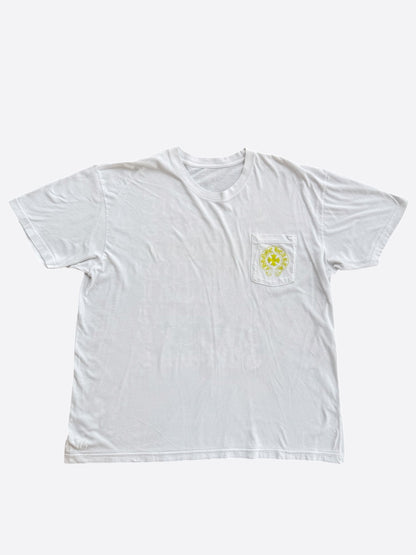 Chrome Hearts White & Yellow Eyechart Graphic T-Shirt