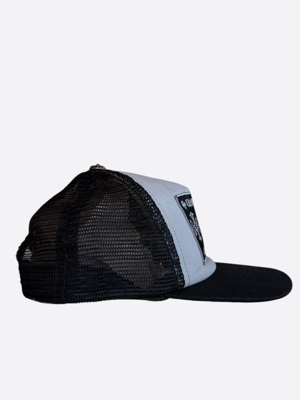 Chrome Hearts Black & White Hollywood Trucker Hat