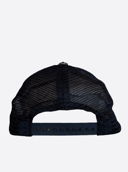 Chrome Hearts Black & White Hollywood Trucker Hat