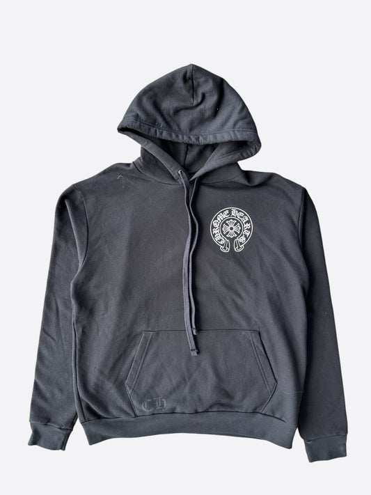 Chrome Hearts Black & White Hong Kong Horseshoe Logo Hoodie