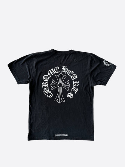 Chrome Hearts Black & White Neck Logo T-Shirt