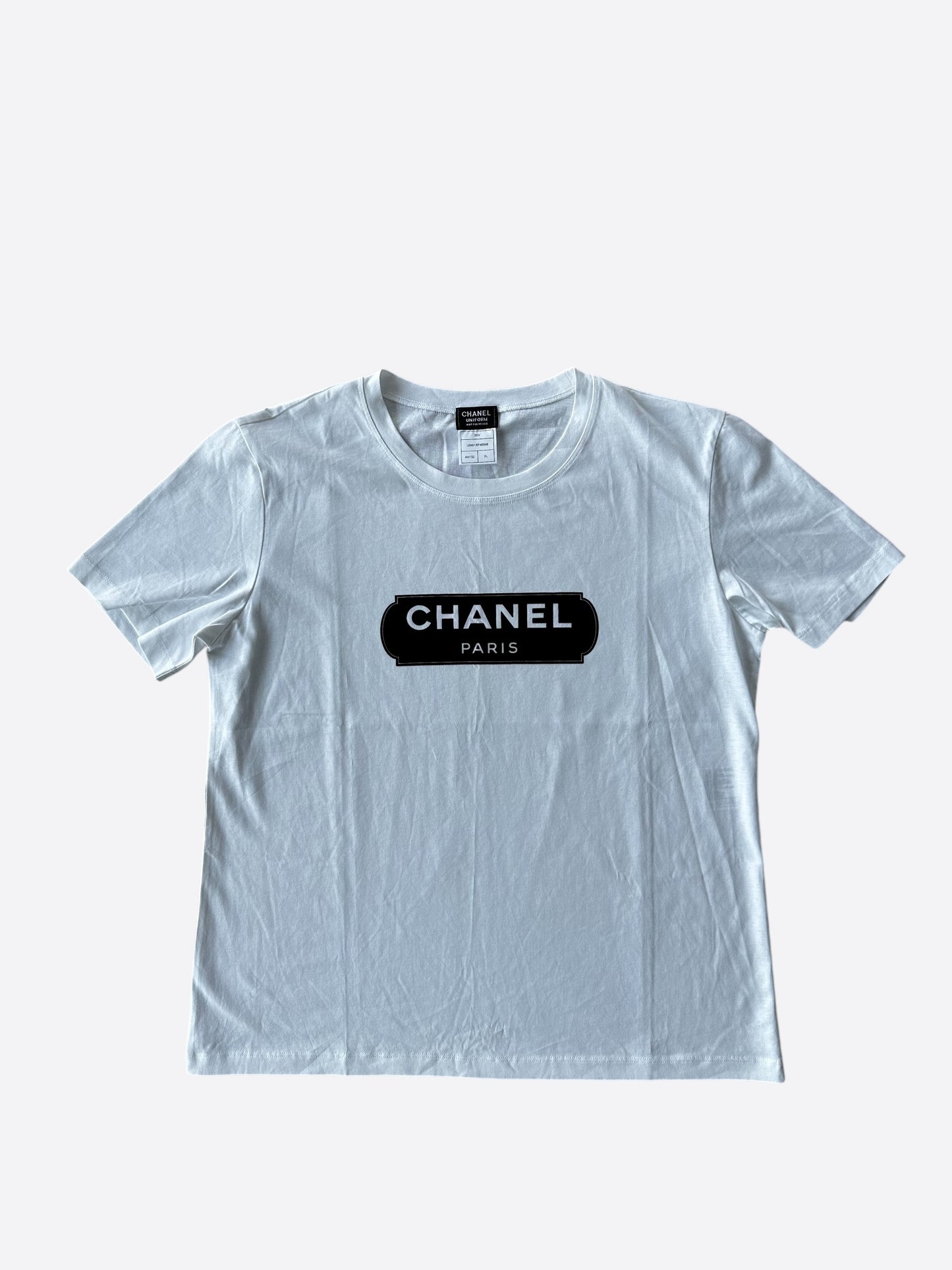 Chanel White & Black Logo T-Shirt