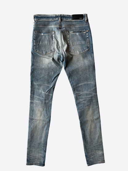 Amiri Blue Tie-Dye Patch Thrasher Jeans