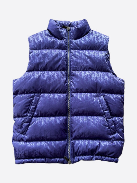 Dior Purple Oblique Puffer Vest