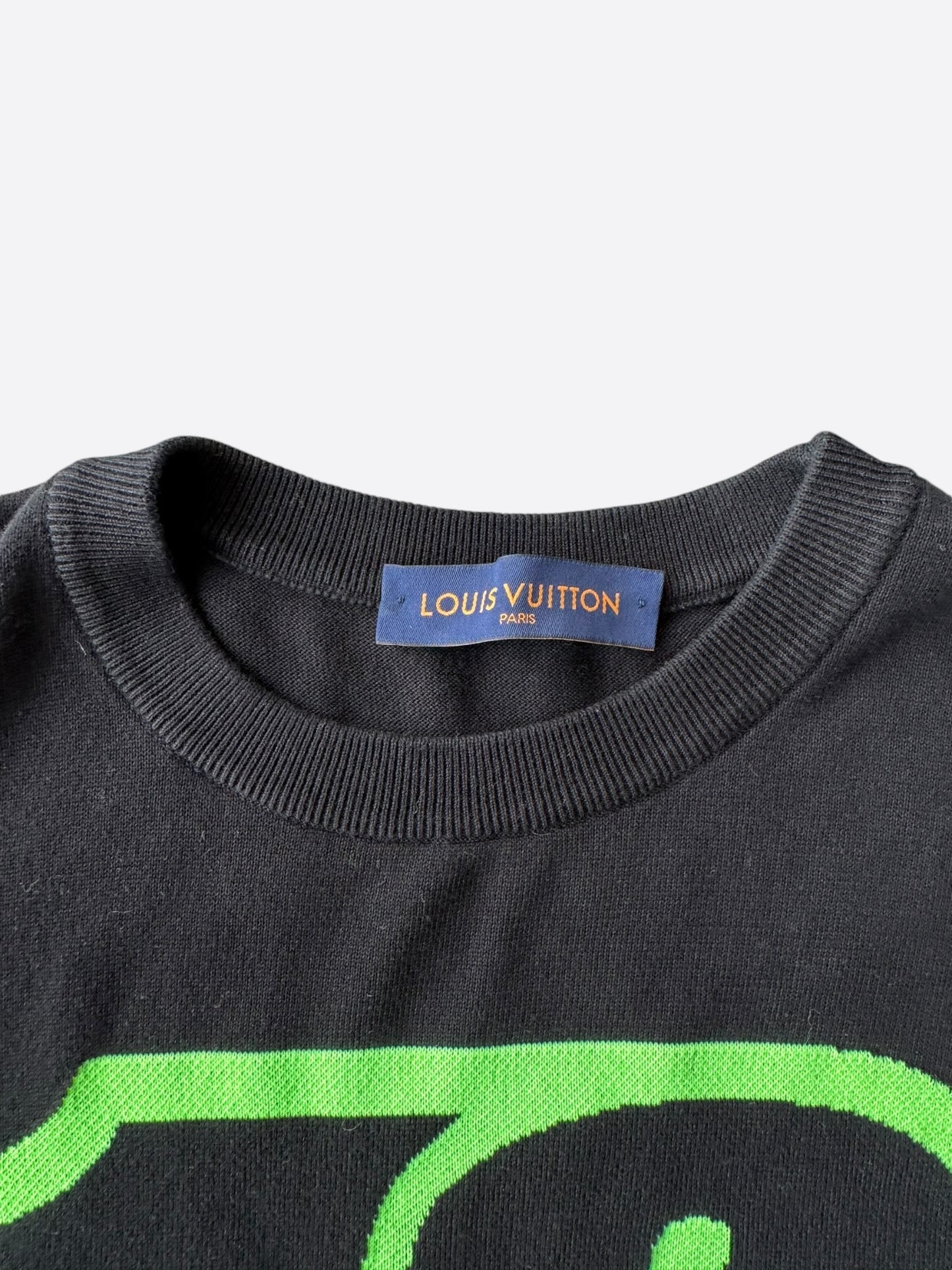 Louis Vuitton Black & Green 1854 Intarsia T-Shirt