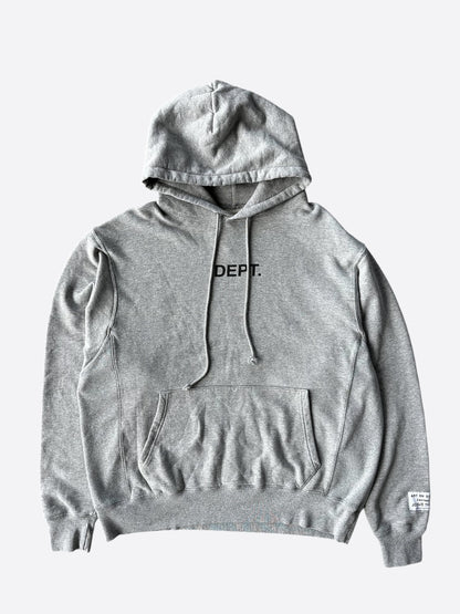 Gallery Dept Grey & Black Logo Hoodie