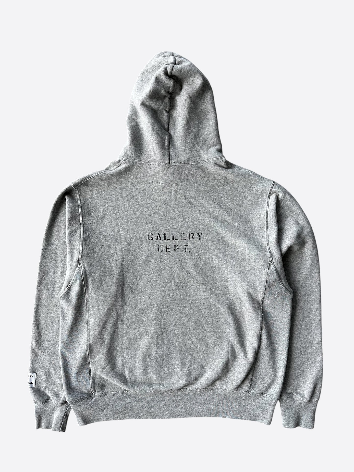 Gallery Dept Grey & Black Logo Hoodie