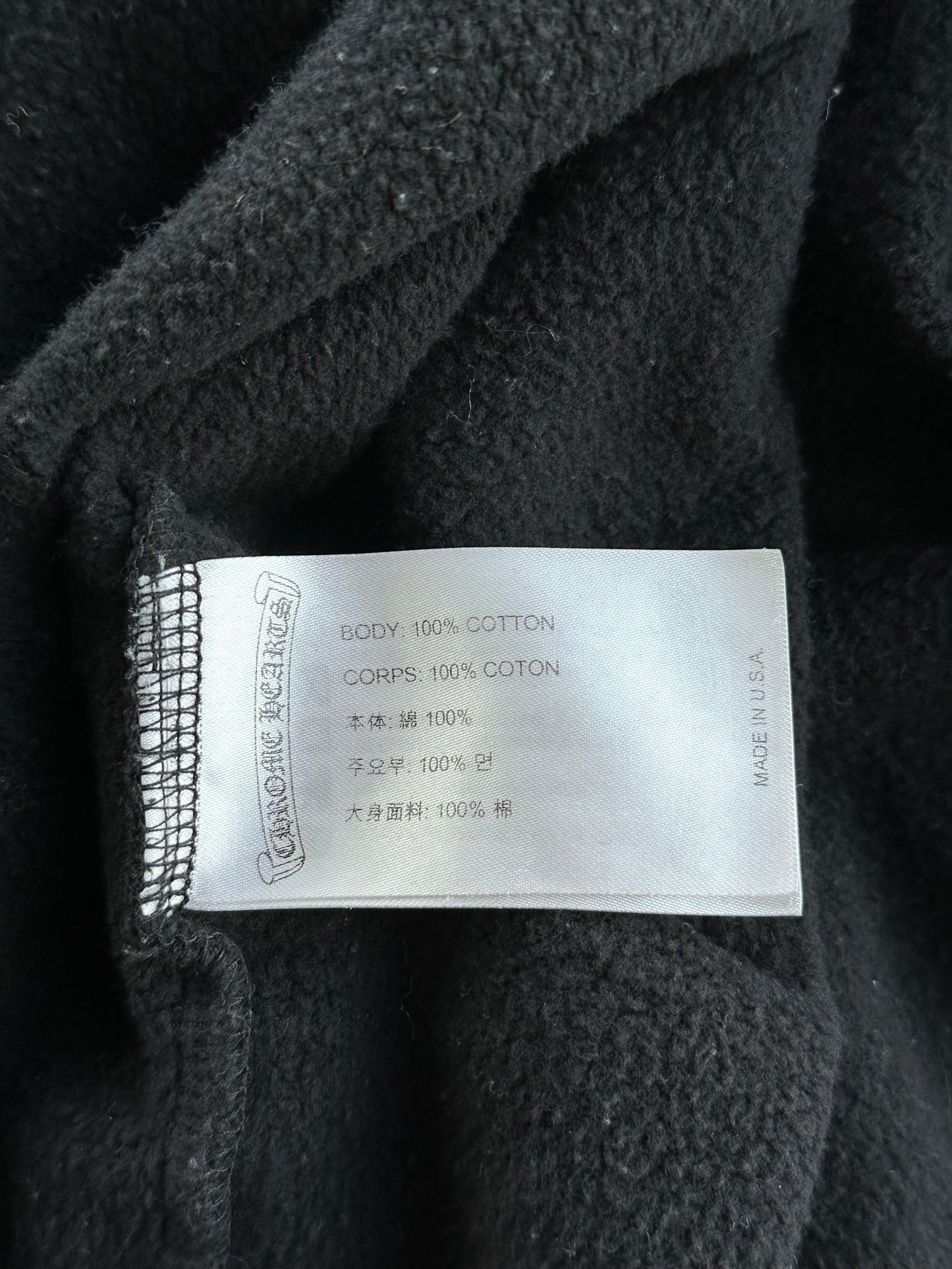 Chrome Hearts Black & White Los Angeles Horseshoe Logo Hoodie