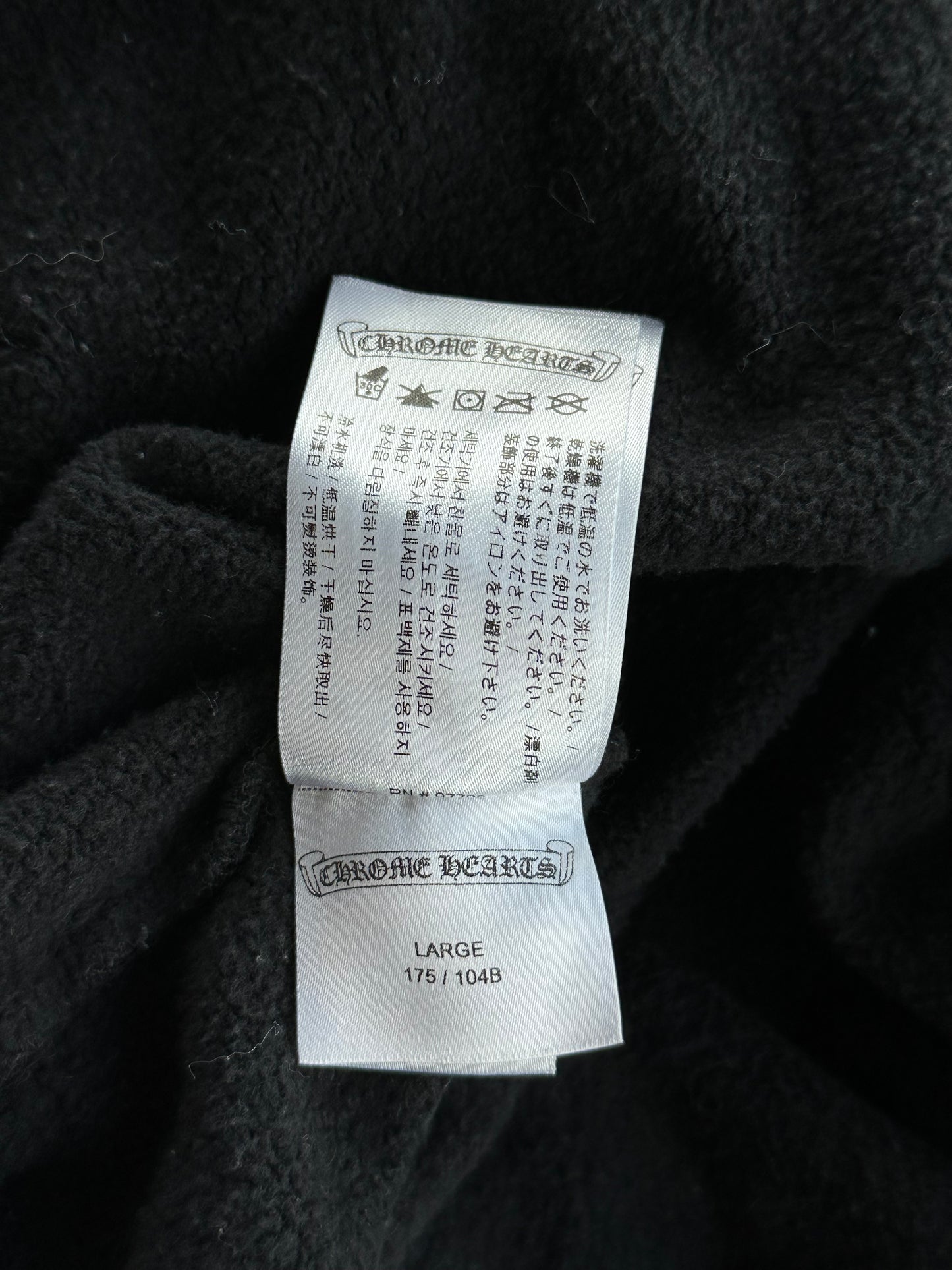 Chrome Hearts Black & White Los Angeles Horseshoe Logo Hoodie