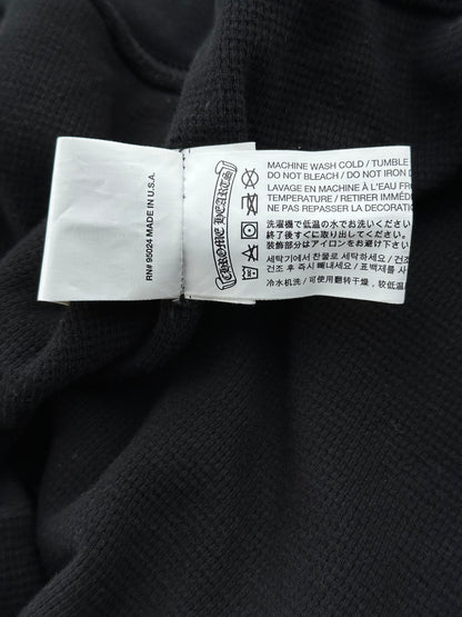 Chrome Hearts Black & White Los Angeles Horseshoe Logo Thermal Zip Up Hoodie