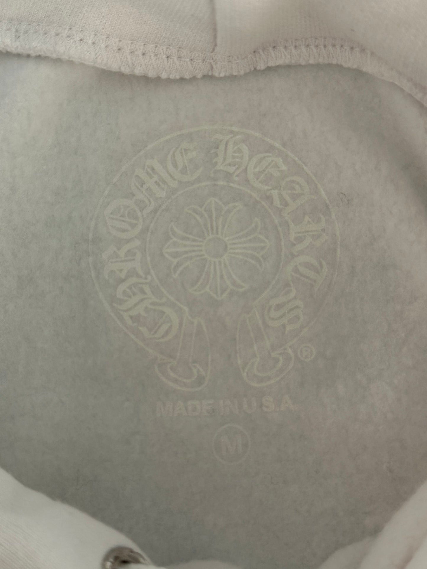 Chrome Hearts White & Black Script Logo Hoodie