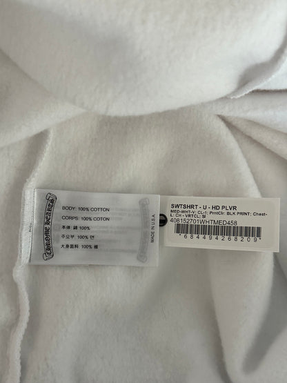 Chrome Hearts White & Black Script Logo Hoodie
