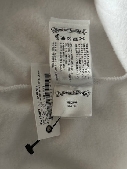 Chrome Hearts White & Black Script Logo Hoodie