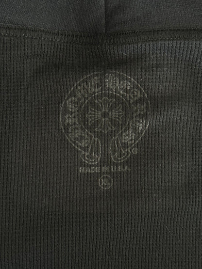 Chrome Hearts Black & Blue Script Logo Thermal Zip Up Hoodie