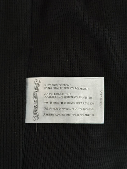 Chrome Hearts Black & Blue Script Logo Thermal Zip Up Hoodie